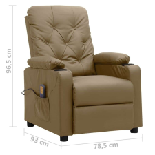 vidaXL cappuccino műbőr felállást segítő fotel masszázsfotel