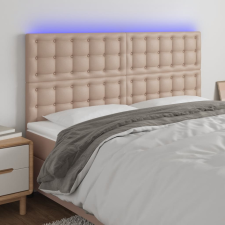 vidaXL cappuccino műbőr LED-es fejtámla 160x5x118/128 cm ágy és ágykellék
