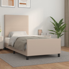 vidaXL cappuccino színű műbőr ágykeret fejtámlával 100x200 cm ágy és ágykellék