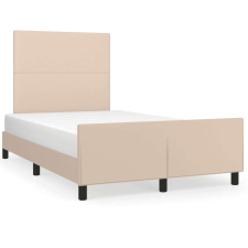 vidaXL cappuccino színű műbőr ágykeret fejtámlával 120x190 cm ágy és ágykellék