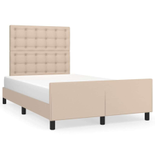 vidaXL Cappuccino színű műbőr ágykeret fejtámlával 120x200 cm ágy és ágykellék