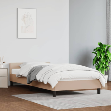 vidaXL cappuccino színű műbőr ágykeret fejtámlával 90 x 200 cm ágy és ágykellék