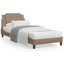 vidaXL cappuccino színű műbőr ágykeret LED-világítással 80 x 200 cm ágy és ágykellék