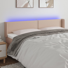 vidaXL cappuccino színű műbőr LED-es fejtámla 203x16x78/88 cm ágy és ágykellék
