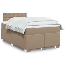 vidaXL cappuccino színű műbőr rugós ágy matraccal 120 x 200 cm ágy és ágykellék