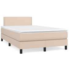 vidaXL cappuccino színű műbőr rugós ágy matraccal 120 x 200 cm (3141058) ágy és ágykellék