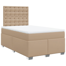 vidaXL cappuccino színű műbőr rugós ágy matraccal 120 x 200 cm (3290719) ágy és ágykellék