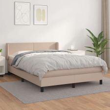 vidaXL cappuccino színű műbőr rugós ágy matraccal 140 x 190 cm ágy és ágykellék