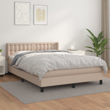 vidaXL cappuccino színű műbőr rugós ágy matraccal 140 x 200 cm ágy és ágykellék