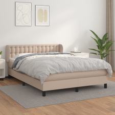 vidaXL cappuccino színű műbőr rugós ágy matraccal 140 x 200 cm ágy és ágykellék