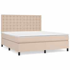 vidaXL cappuccino színű műbőr rugós ágy matraccal 160 x 200 cm (3142856) ágy és ágykellék