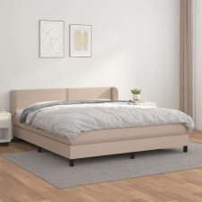 vidaXL cappuccino színű műbőr rugós ágy matraccal 180 x 200 cm ágy és ágykellék