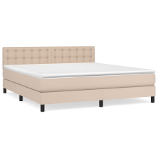 vidaXL cappuccino színű műbőr rugós ágy matraccal 180 x 200 cm (3141142) ágy és ágykellék