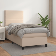 vidaXL cappuccino színű műbőr rugós ágy matraccal 90 x 200 cm ágy és ágykellék
