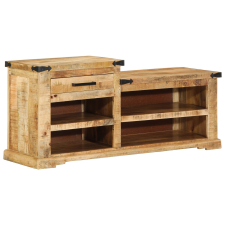 vidaXL Cipőpad 110x35x50 cm Tömör durva fa mangó bútor
