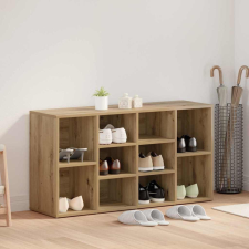 vidaXL Cipőpad polcokkal kézműves tölgy 103 x 30 x 54.5 cm Faanyag bútor
