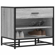 vidaXL cipőpad szürke Sonoma 60x40x53,5 cm Gépi fa és fém bútor