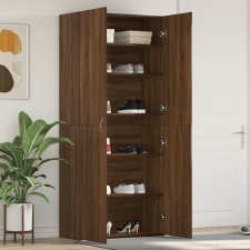 vidaXL Cipőszekrény Barna Tölgy 80x35,5x180 cm Mérnöki Fa bútor