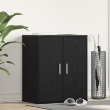 vidaXL Cipőszekrény Fekete Tölgy 60x35x70 cm Műgyanta bútor