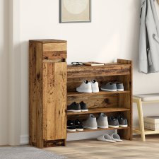 vidaXL Cipőszekrény Régi Fa 100.5x28x100 cm Műszaki Fa bútor