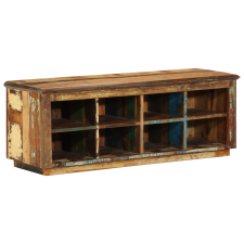 vidaXL Cipőtároló 110x35x40 cm Tömör fa újrahasznosított (4019627) bútor