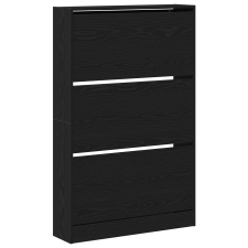 vidaXL Cipőtartó Fekete Tölgy 80x21x125,5 cm Szerelt Fa (869104) bútor
