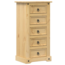 vidaXL Corona tömör fenyőfa éjjeliszekrény 53x39x103 cm (4005661) bútor