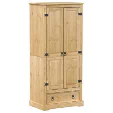 vidaXL Corona tömör fenyőfa ruhásszekrény 76x50x170 cm bútor
