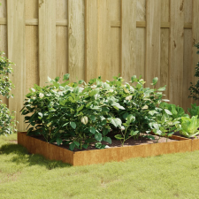 vidaXL Corten acél kerti magaságyás 100x100x26 cm kerti tárolás
