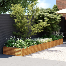 vidaXL corten acél kerti magaságyás 482x100x36 cm kerti dekoráció