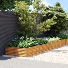 vidaXL corten acél kerti magaságyás 579x100x36 cm kerti tárolás