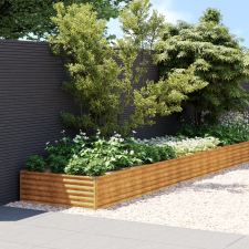 vidaXL corten acél kerti magaságyás 770x100x36 cm kerti dekoráció
