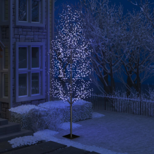 vidaXL Cseresznyevirágos karácsonyfa 1200 db kék LED-del 400 cm karácsonyi dekoráció