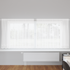 vidaXL Csipkés Függöny függönyökkel Fehér 300 x 160 cm Poliészter lakástextília