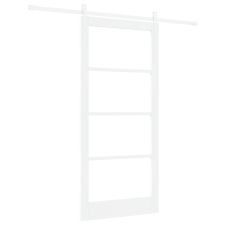 vidaXL Csúszó Ajtó Alkatrész Készlettel Fehér 93x202 cm Szilárd Fa Fenyő (3332428) nyílászáró