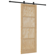 vidaXL Csúszó Ajtó Felszerelési Készlettel 78x211 cm Masszív Fa Fenyő (3333332) nyílászáró