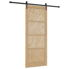 vidaXL Csúszó Ajtó felszerelési készlettel 86x211 cm Tömör Fenyőfa (3333736) nyílászáró