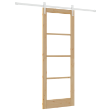 vidaXL Csúszó Ajtó Hardver Készlettel 78x211 cm Masszív Fa Fenyő (3332413) nyílászáró