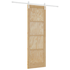vidaXL csúszó ajtó hardver készlettel 78x232 cm tömbfából (3333250) nyílászáró