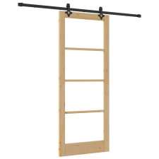 vidaXL Csúszó Ajtó Hardver Készlettel 86x211 cm Tömör Fán (3332313) nyílászáró