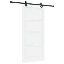 vidaXL Csúszó Ajtó Hardver Készlettel Fehér 93x202 cm Szilárd Fa Fenyő (3333515) nyílászáró