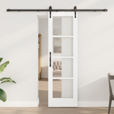 vidaXL csúszó ajtó hardver készlettel ORKDAL Fehér 61x198.5 cm nyílászáró