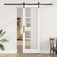 vidaXL Csúszó Ajtó Hardver Készlettel 'ORKDAL'Fehér 73.5x211 cm nyílászáró