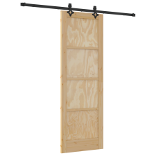 vidaXL csúszó ajtó hardver szettel 73.5x211 cm tömör fa fenyő (3333524) nyílászáró