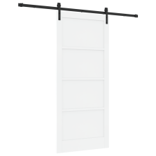 vidaXL Csúszó Ajtó Hardver Szettel Fehér 93x211 cm Masszív Fenyő (3333321) nyílászáró