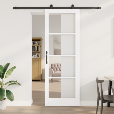 vidaXL Csúszó Ajtó Kiegészítőkkel "ORKDAL" Fehér 83x232 cm nyílászáró