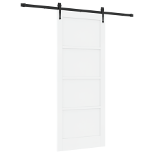 vidaXL Csúszó Ajtó Szerelékkel Fehér 86x211 cm Tömör Fa Fenyő (3333737) nyílászáró