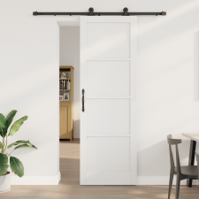 vidaXL Csúszó Ajtó Szerelési Készlettel Fehér 78x232 cm Szilárd Fa Fenyő nyílászáró