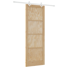 vidaXL Csúszó Ajtó Szerelvény Készlettel 83x232 cm Tömör Fenyőfa (3333564) nyílászáró