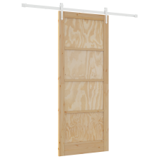 vidaXL Csúszó Ajtó Szerkezettel 86x211 cm Szilárd Fa Fenyő (3333764) nyílászáró